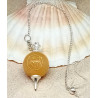 Pendule calcite jaune plexus solaire