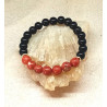 Bracelet onyx jaspe rouge