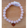 Bracelet quartz rose cœur