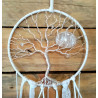 Suspension arbre de vie avec galet de cristal de roche