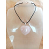 Pendentif quartz rose cœur