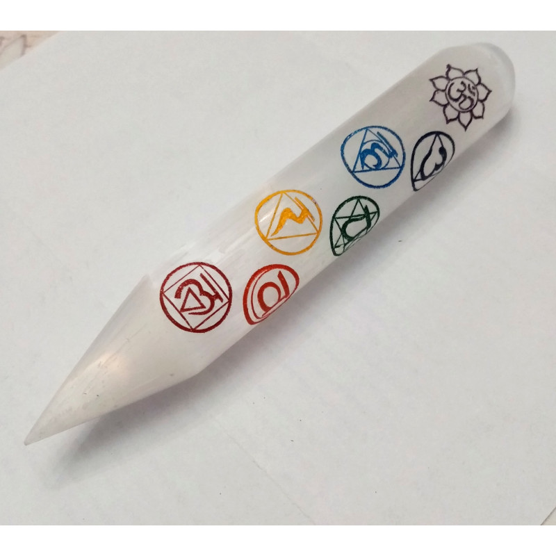 Bâton sélénite 7 chakras