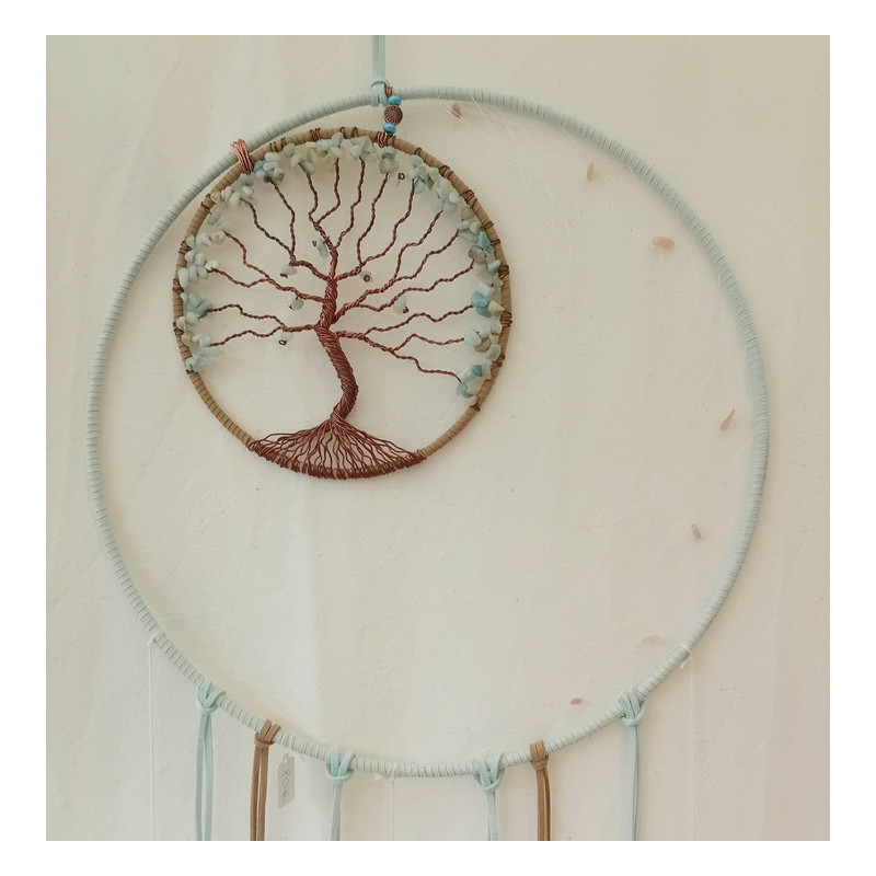 Suspension Arbre de vie amazonite grand modèle