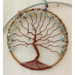Suspension Arbre de vie amazonite grand modèle