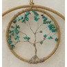 Suspension arbre de vie turquoise