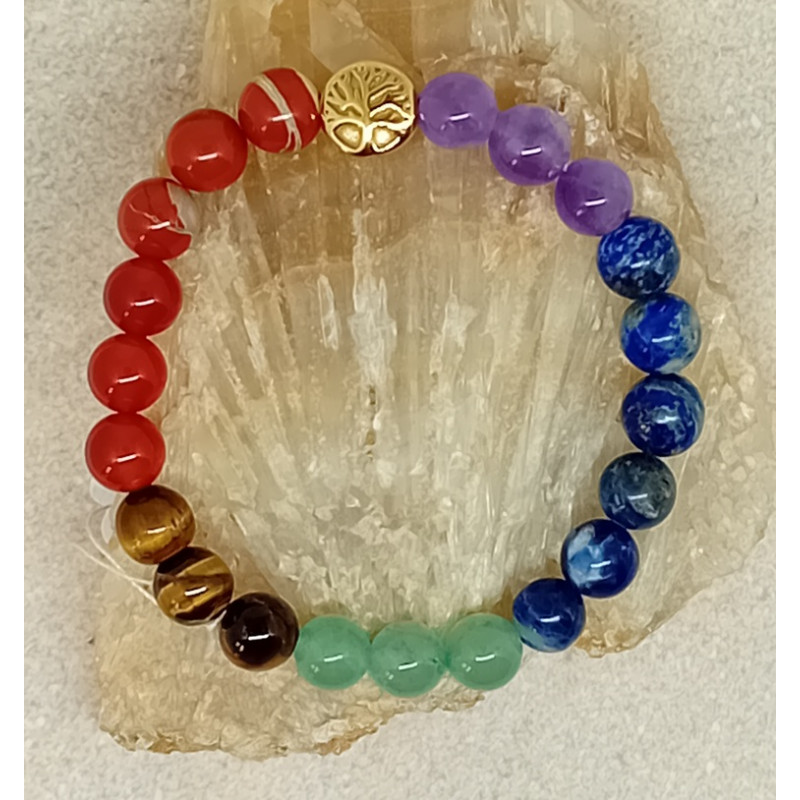 Bracelet Pierre 7 Chakras Arbre de Vie main image 1