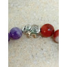 Bracelet 7 chakras éléphant argenté