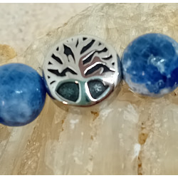 Bracelet sodalite arbre de vie acier inoxydable