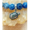 Bracelet sodalite tortue acier inoxydable