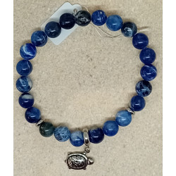 Bracelet sodalite tortue acier inoxydable
