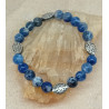 Bracelet sodalite perles acier inoxydable
