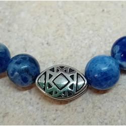 Bracelet sodalite perles acier inoxydable