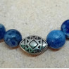 Bracelet sodalite perles acier inoxydable