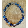Bracelet sodalite perles acier inoxydable