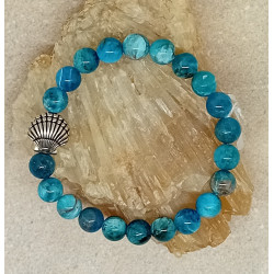 Bracelet apatite coquille st jacques