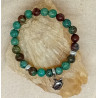 Bracelet chrysocolle tortue acier inoxydable