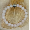 Bracelet quartz rose arbre de vie acier inoxydable