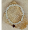 Bracelet sélénite feuille doré