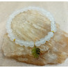 Bracelet sélénite feuille doré