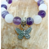 Bracelet enfant améthyste quartz rose