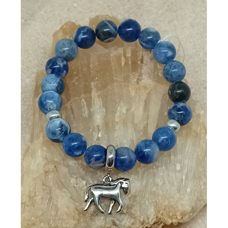 Bracelet enfant sodalite cheval