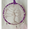 porte bonheur de voiture arbre de vie quartz rose