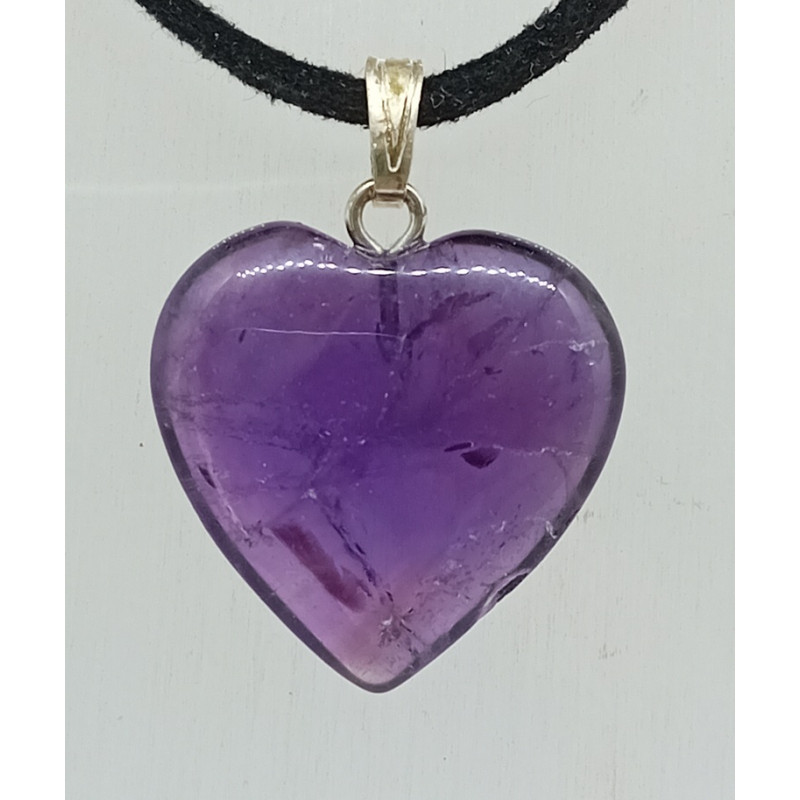 Pendentif cœur améthyste