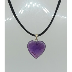 Pendentif cœur améthyste