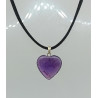 Pendentif cœur améthyste
