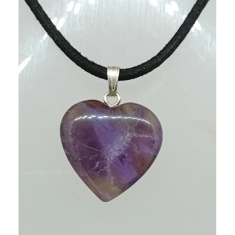 Pendentif améthyste cœur