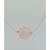 pendentif quartz rose ras de cou