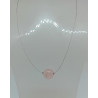 pendentif quartz rose ras de cou