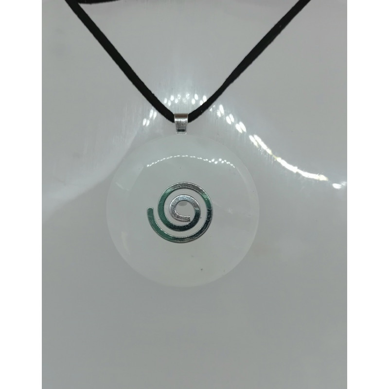 pendentif pi cristal de roche spirale