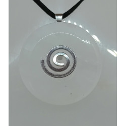 pendentif pi cristal de roche spirale