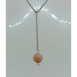 Pendentif sautoir rhodochrosite