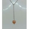 Pendentif sautoir rhodochrosite