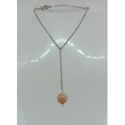 Pendentif sautoir rhodochrosite