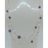 Collier améthyste quartz rose cristal de roche