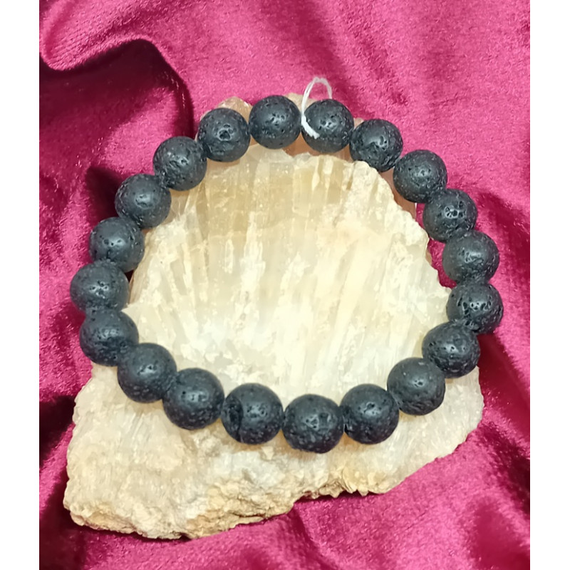 Bracelet pierre de lave 10 mm