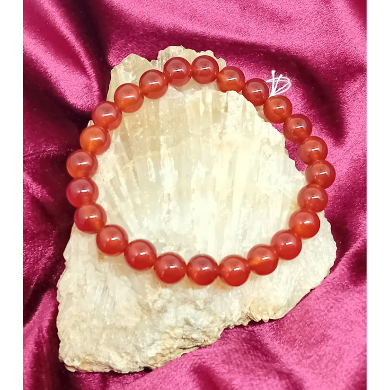 Bracelet cornaline 8 mm