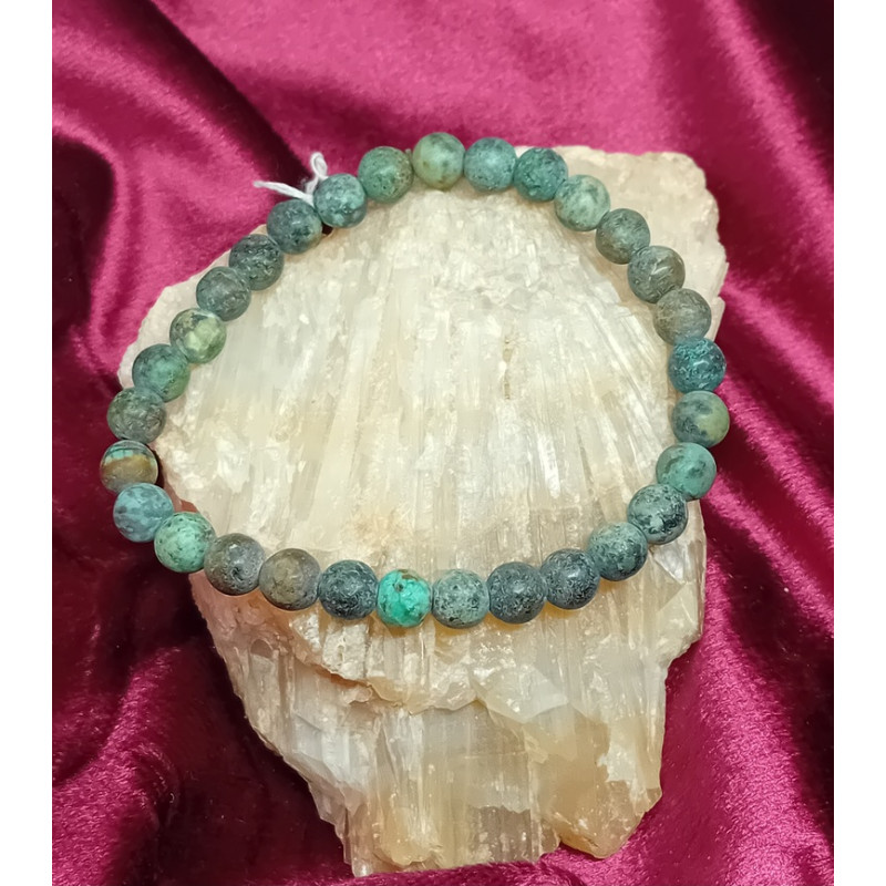 Bracelet turquoise d'Afrique 6 mm