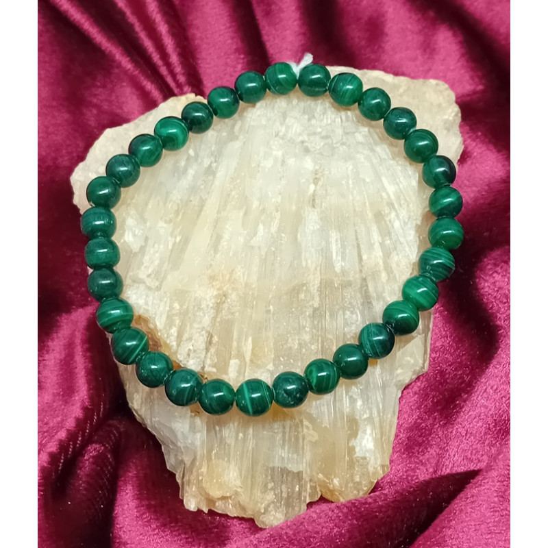 Bracelet malachite 6 mm