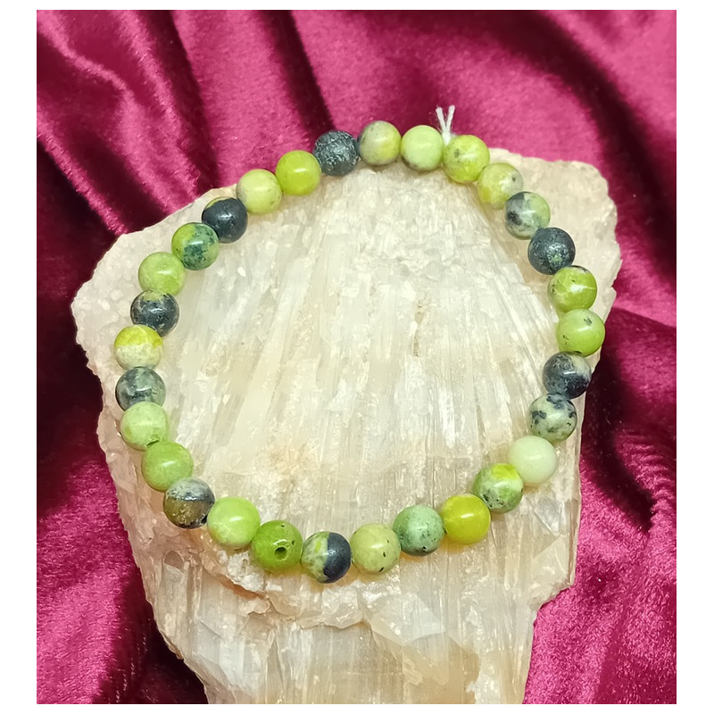 Bracelet chrysoprase 6 mm