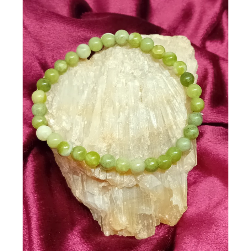 Bracelet péridot 6 mm