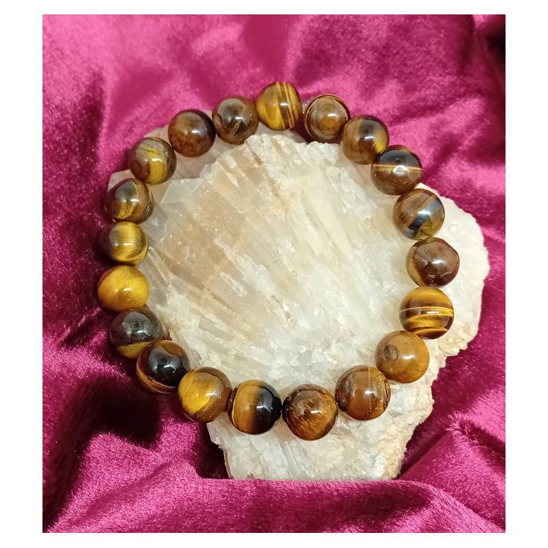 Bracelet œil du tigre 10 mm