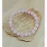 Bracelet quartz rose 8 mm