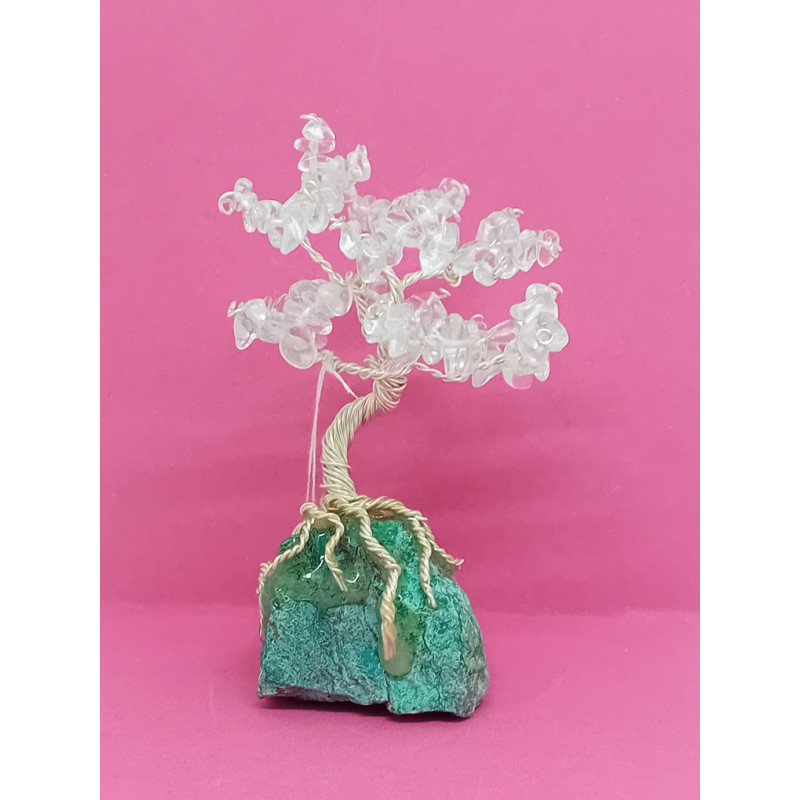Arbre de vie Chrysocolle cristal de roche
