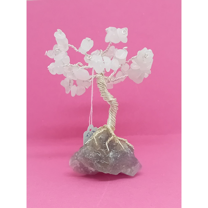 ARBRE DE VIE AMÉTHYSTE QUARTZ ROSE