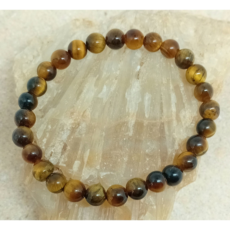 Bracelet œil du tigre 6 mm