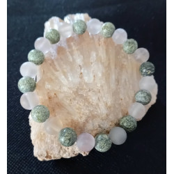 Bracelet serpentine fluorite 8 mm